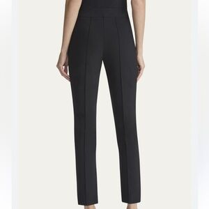 Lafayette 148 Pant Gramercy Black Pintuck Slim Stretch Mid Ankle Sz 10 EUC!